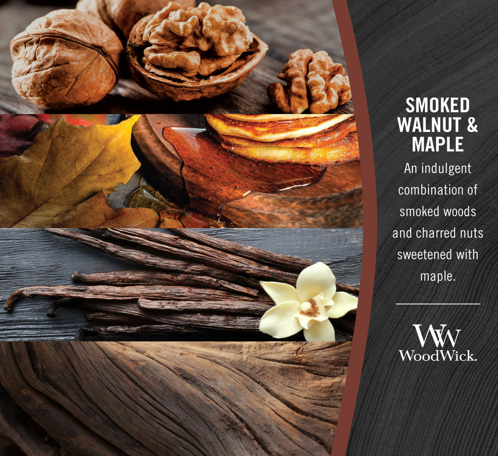 Smoked Walnut & Maple Large Hourglass Candle D173