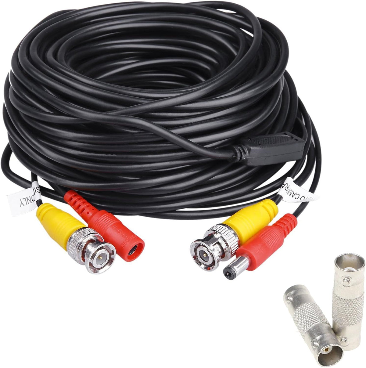150 Feet Pre-Made Siamese BNC Video and Power Cable with Two Female Connectors (White) Pack of 2 Z39002