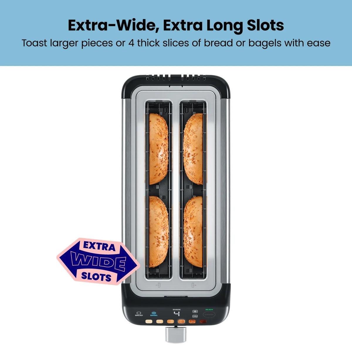 4 Slice Digital Toaster with Extra-Wide Slots N7460