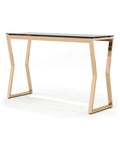 Gold-Tone Glass Top Sofa Table B7236