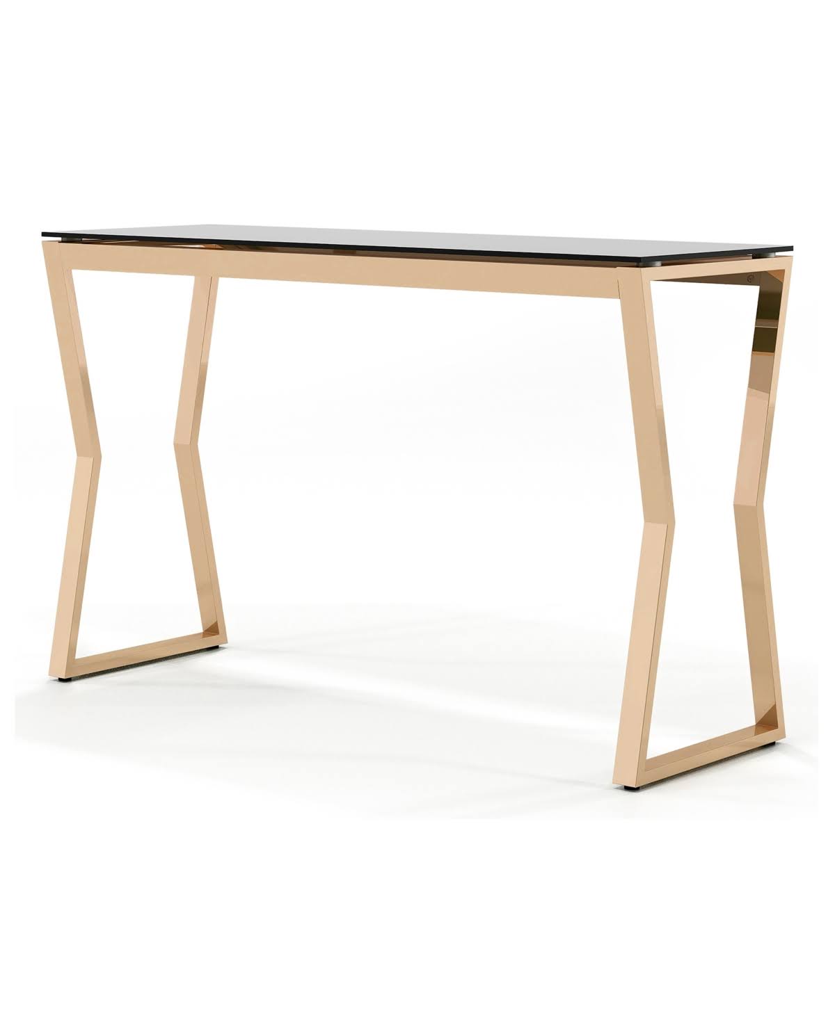 Gold-Tone Glass Top Sofa Table B7236