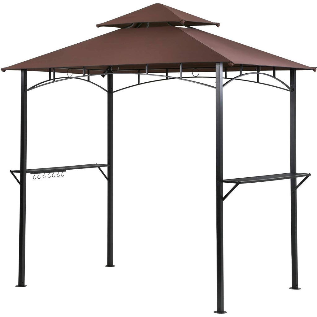 Brown BBQ Grill Gazebo Barbecue Canopy Tent with Air Vent L42303