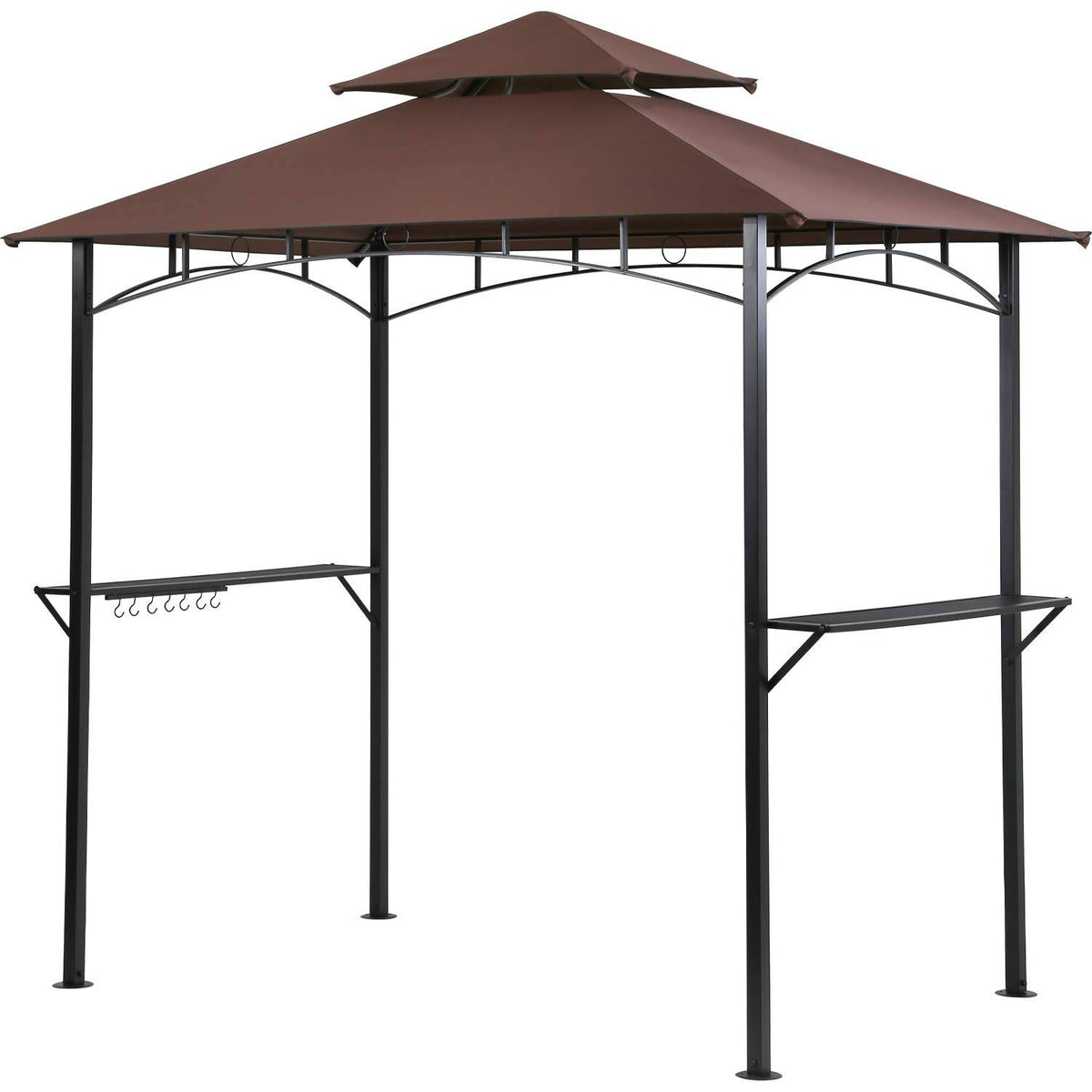 Brown BBQ Grill Gazebo Barbecue Canopy Tent with Air Vent L42303