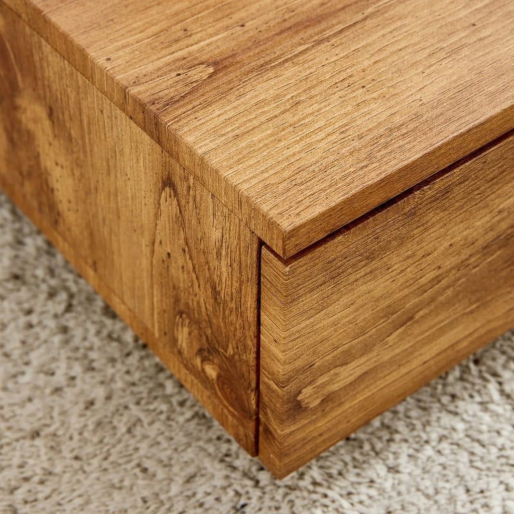 Modern Coffee Table with 2 Drawers White Finish A37413