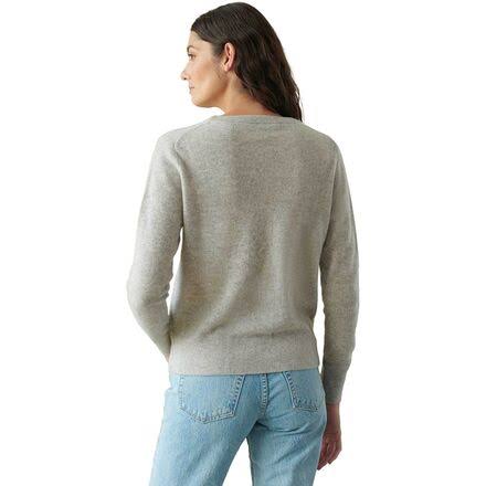 Misty Grey Heather Cashmere Crewneck Q7209