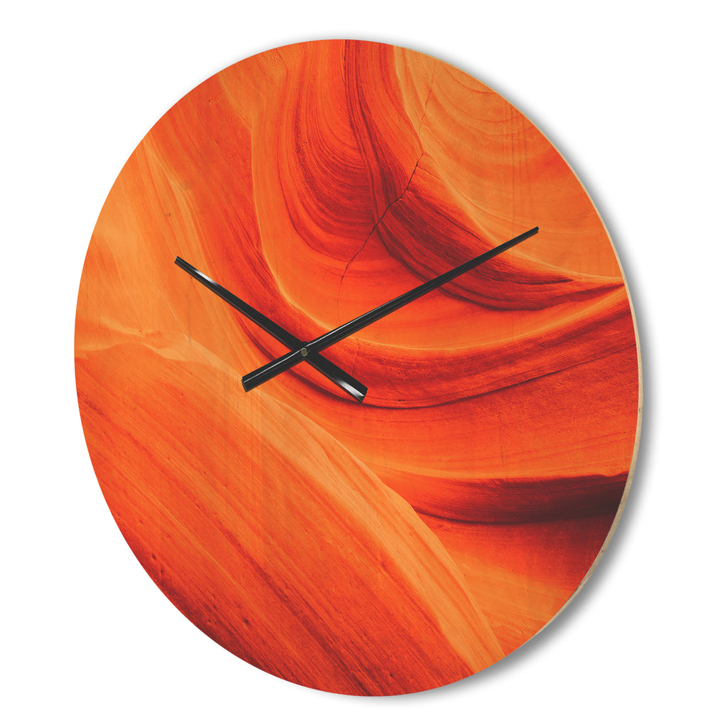 Orange Upper Antelope Canyon Landscape Wood Wall Clock D133990