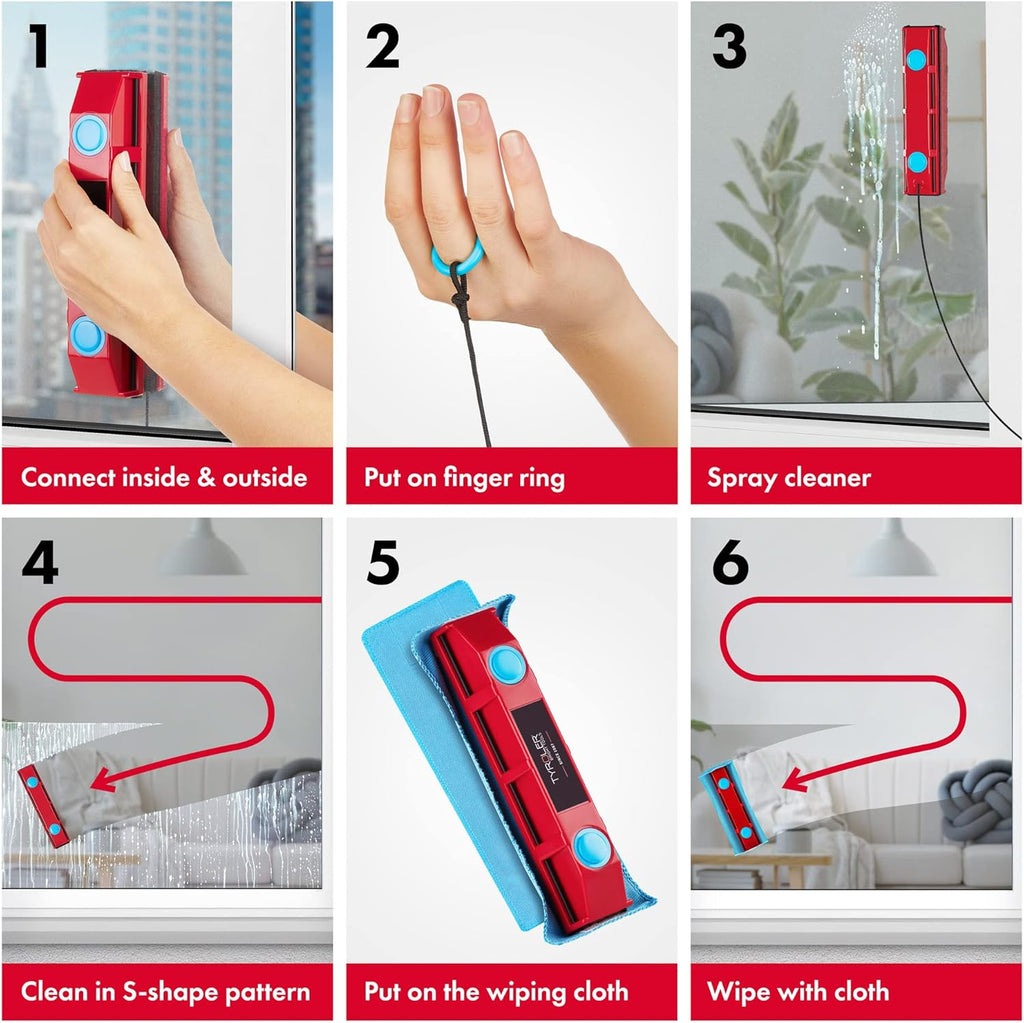 Magnetic Window Cleaner for Double Glazed Windows, Pack of 2 W57973