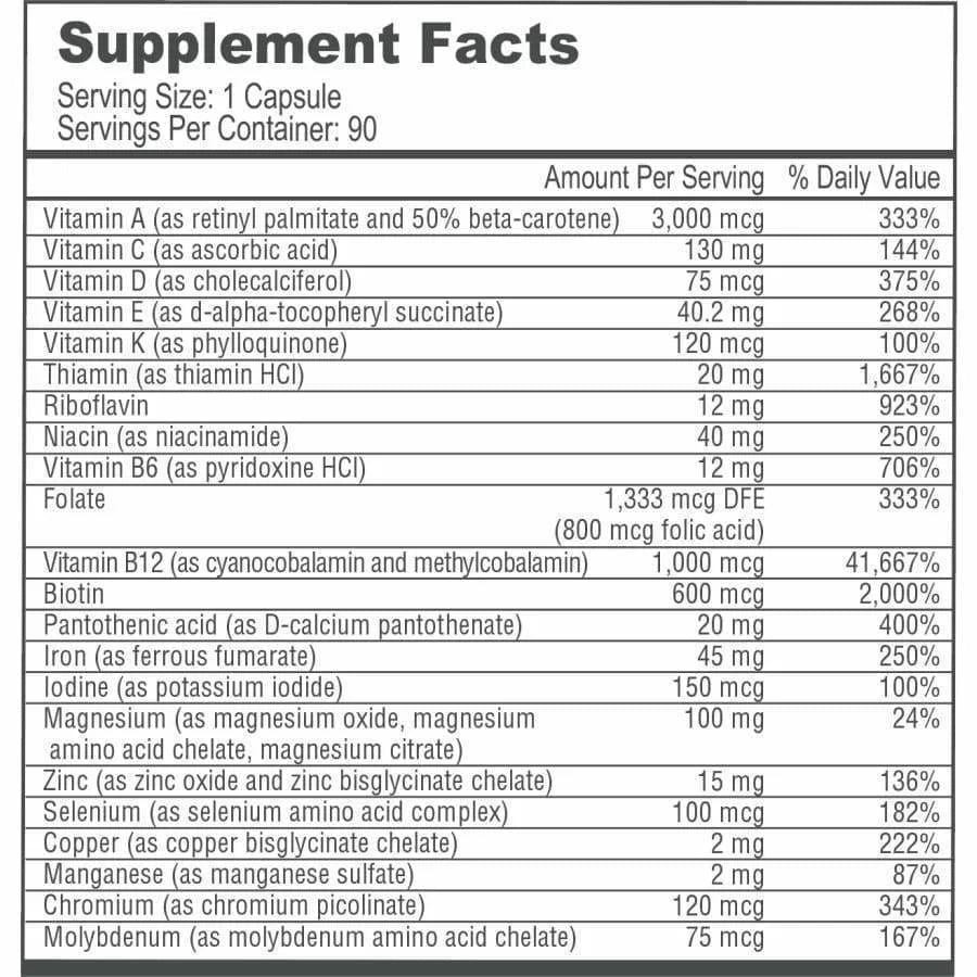 Bariatric Multivitamin Capsules 1-Month Supply K36024