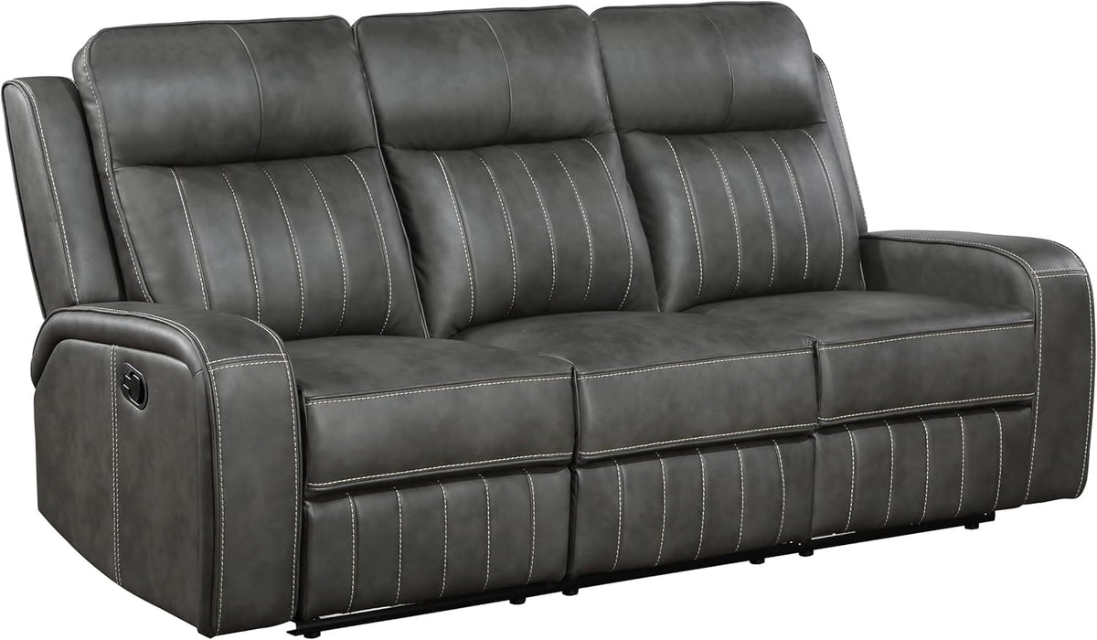 3-Piece Upholstered Motion Reclining Sofa Set Grey G8430