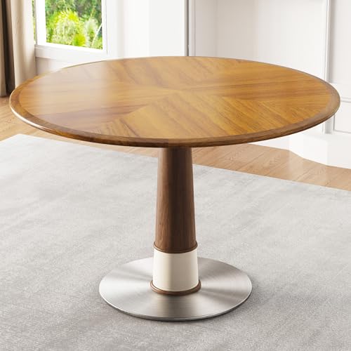 Walnut Round Wooden Dining Table 43.3" E503328