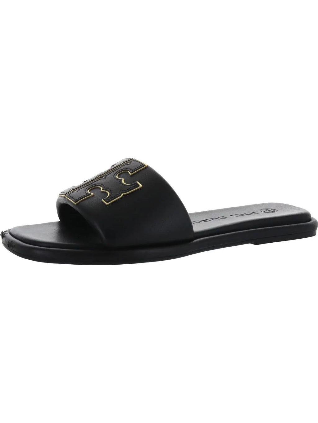 Women's Leather Flat Slide Sandals J23603