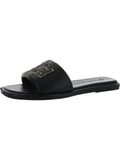Women's Leather Flat Slide Sandals J23603