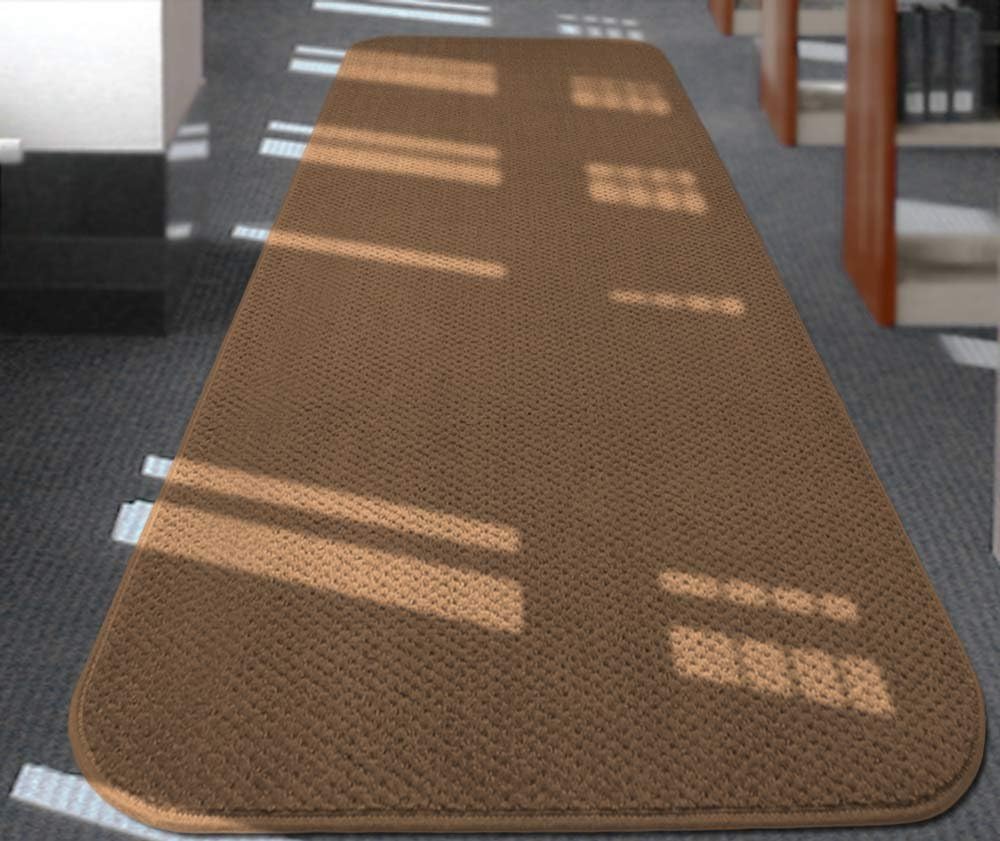 Skid-Resistant Carpet Runner Toffee Brown 8 Feet X 27 Inches A254