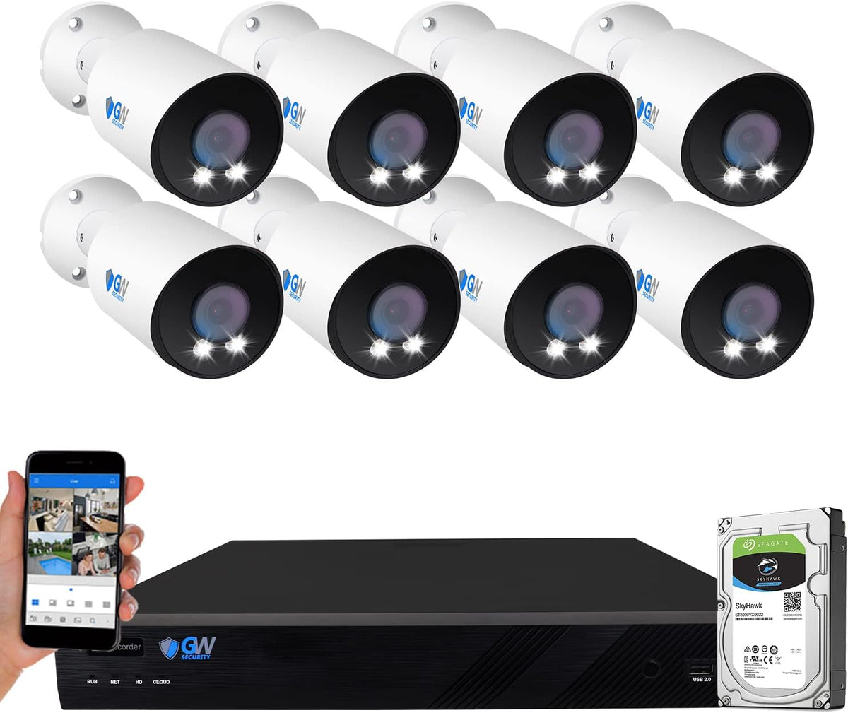 16 Channel 4K PoE Security Camera System with 8 Cameras R89839