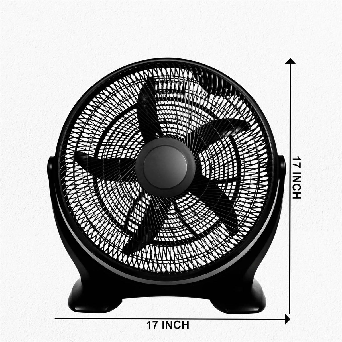 14 Inch 3-Speed Plastic Floor Fan, Black D152