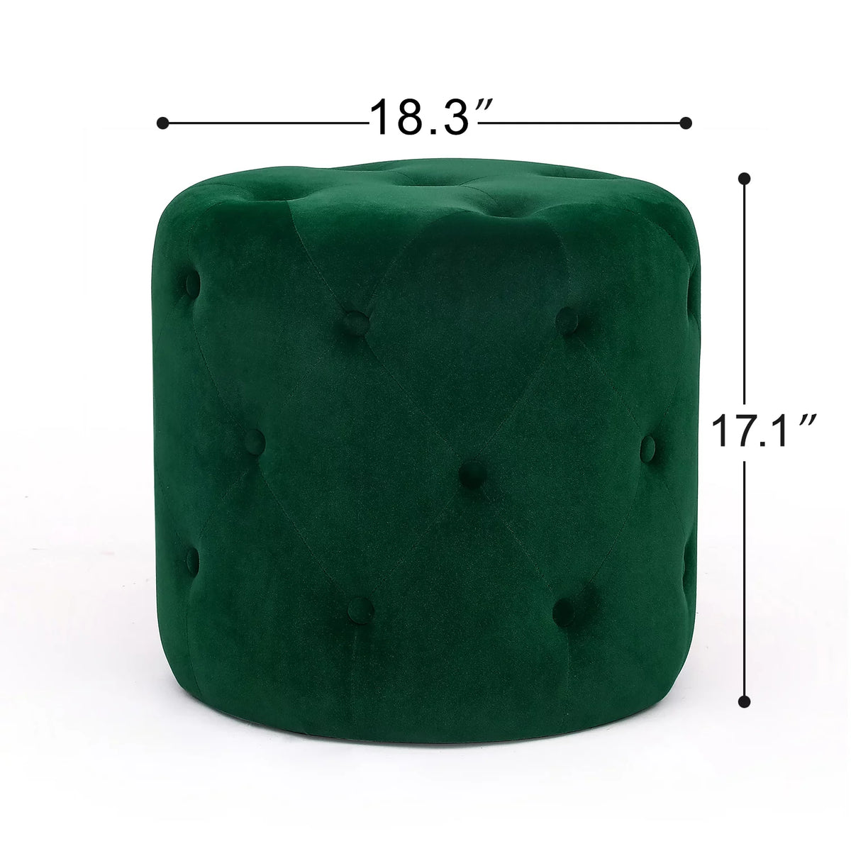 Round Velvet Ottoman I5938