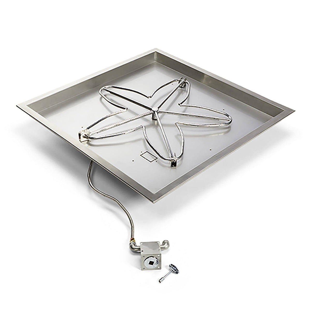 30x22 Square Pan Fire Pit Insert Kit 65K BTU Natural Gas Propane R25008
