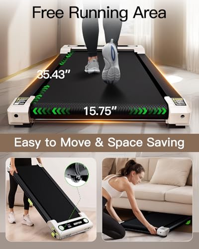 2.5 HP Under Desk Treadmill with Remote Control and LED Display J8482