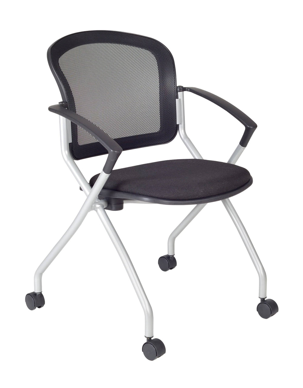 Mocha Walnut Training Table and 2 Nesting Chairs V5906