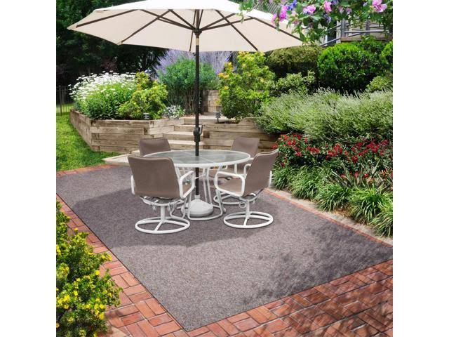 Brown 6 Feet x 20 Feet Indoor Outdoor Carpet with Rubber Backing G1574