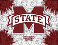 Gray Maroon Wall Canvas Art E25289