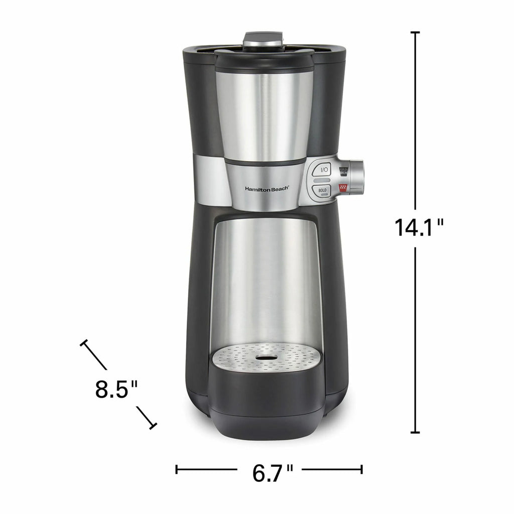 Cold Brew & Hot Coffee Maker, Single Serve, 16 oz, Black F588134