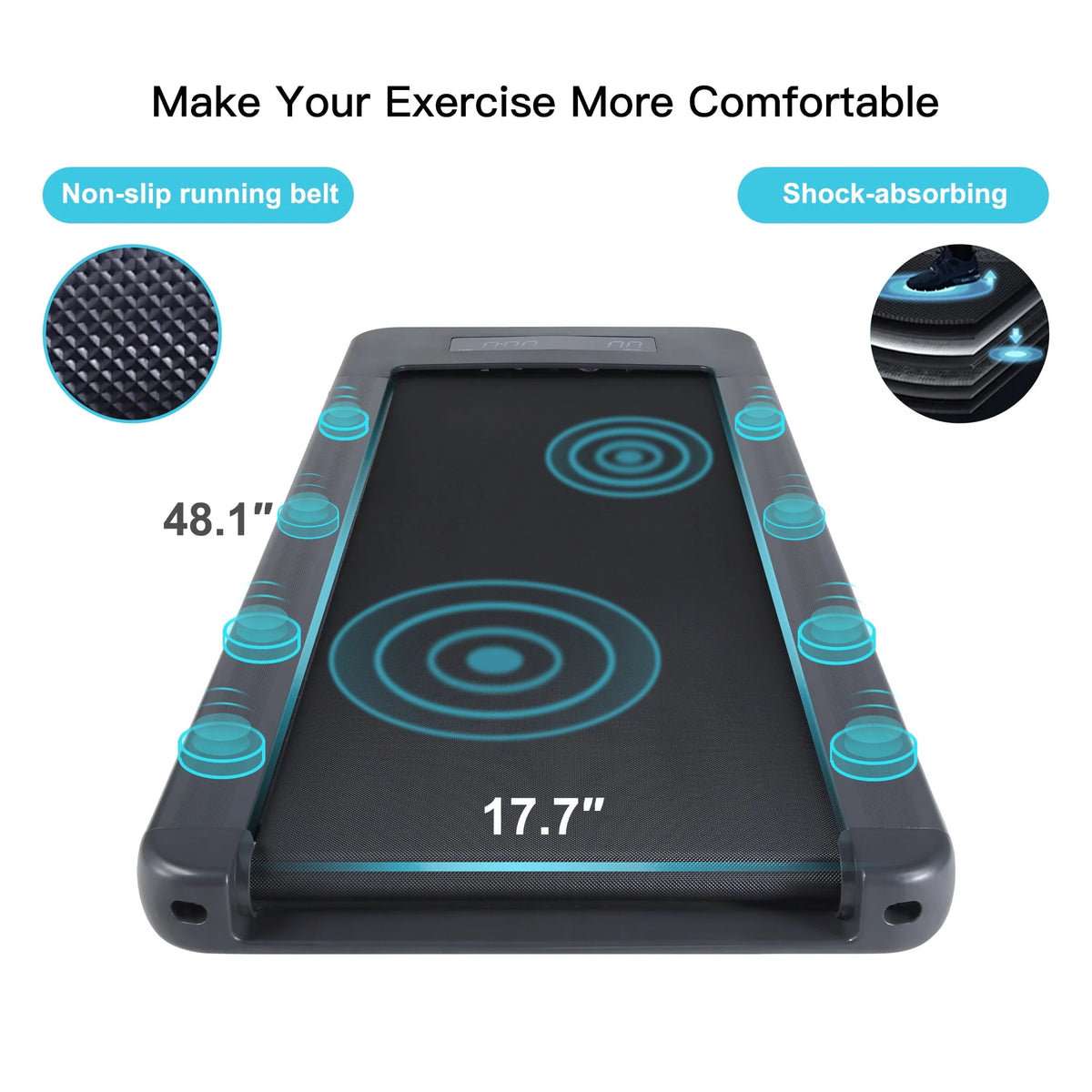 Under Desk Treadmill with LED Display and Remote Control X371193