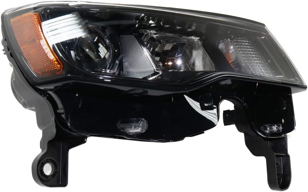 Jeep Grand Cherokee Passenger Side Black Bezel Halogen Headlight Assembly N82213