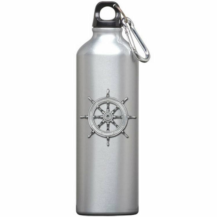 Pewter Accent Stainless Steel Water Bottle X5895
