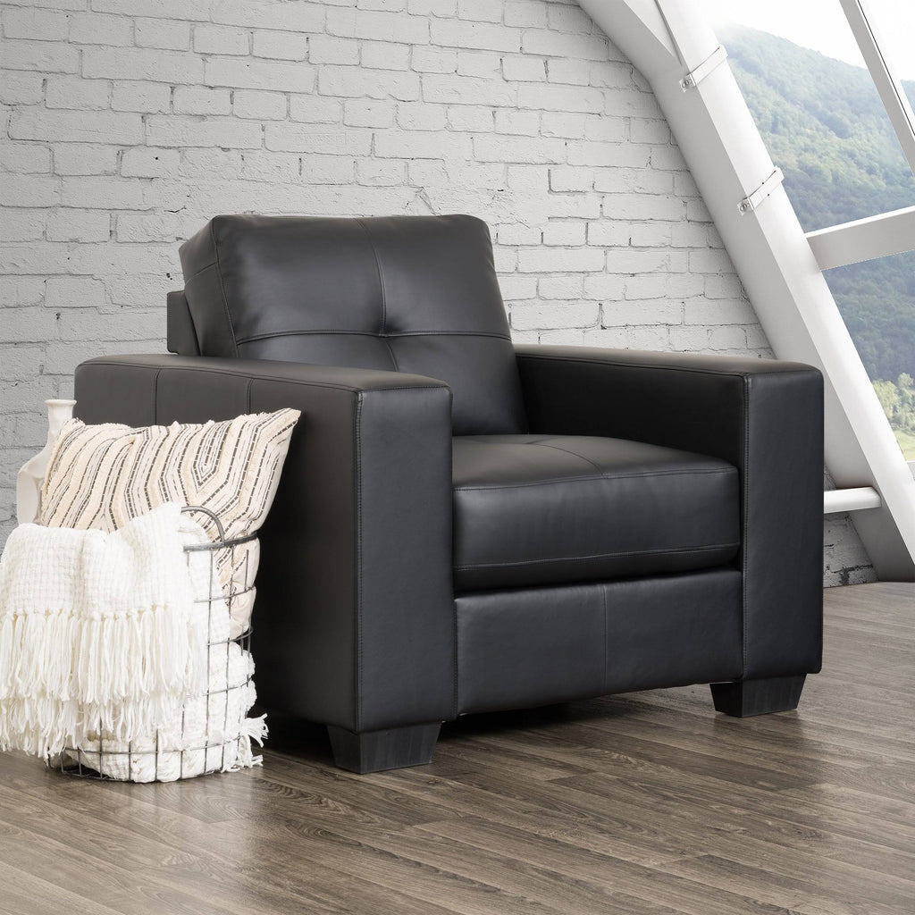 Tufted Bonded Leather Club Chair W38616