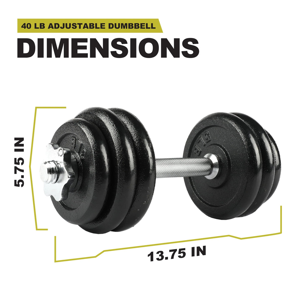 40lb Adjustable Dumbbell Set H4748