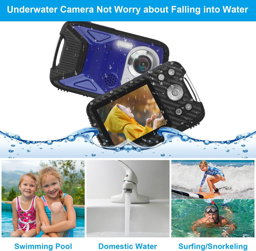 Waterproof 1080P 21MP Digital Camera with 2.8 LCD Screen 8X Zoom C653641