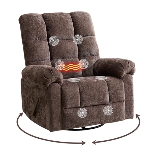 Beige Oversized Power Lift Recliner Chair with Massage and Heat I51673