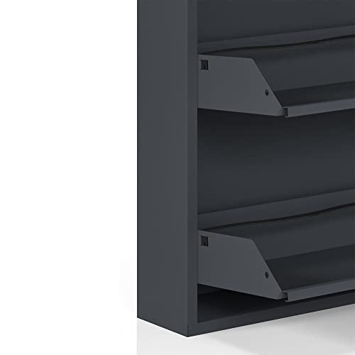 5 Tier Metal Shoe Cabinet with Cover, Anthracite S8957