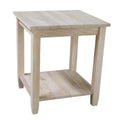 Solid Wood End Table Unfinished Q70299
