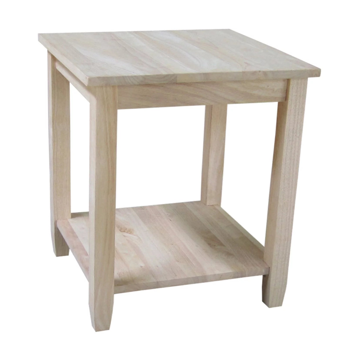 Solid Wood End Table Unfinished Q70299