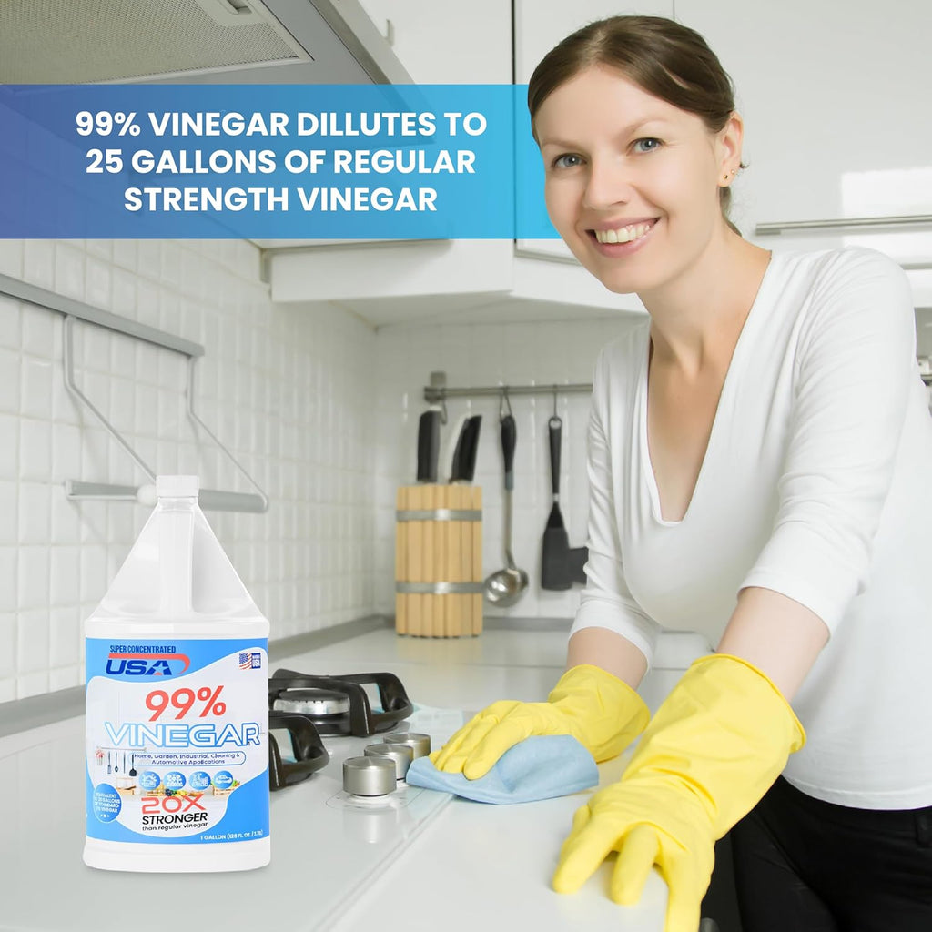 99% Pure Vinegar - 1 Gallon Concentrated Cleaner G409580