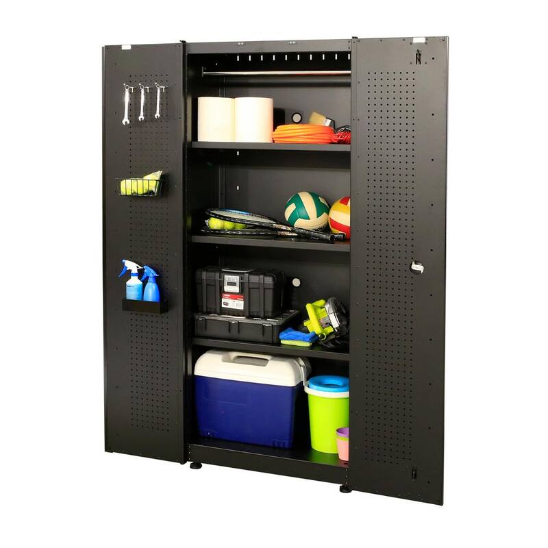 7-Piece Welded Steel Garage Storage System in Black X9064