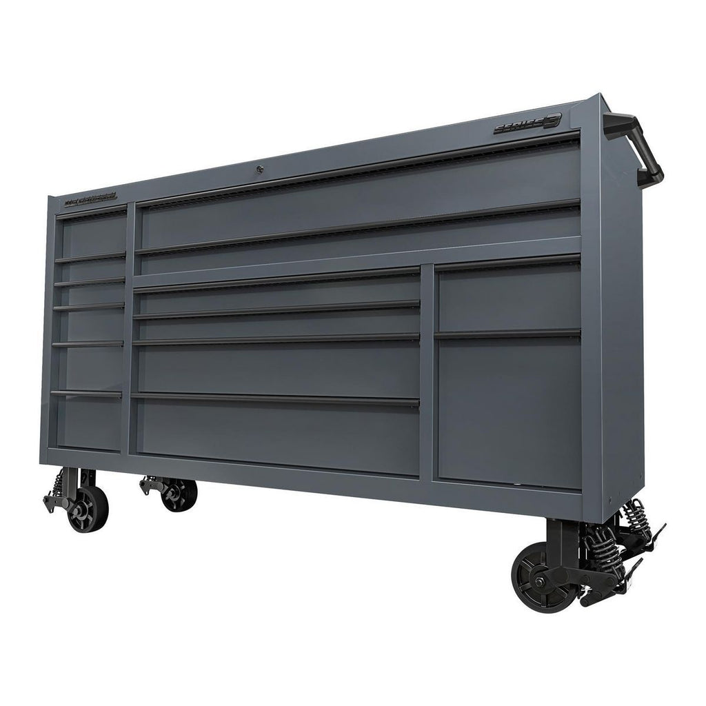 72 in. x 22 in. Slate Gray Triple-Bank Roll Cab C7412