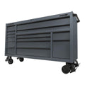 72 in. x 22 in. Slate Gray Triple-Bank Roll Cab C7412