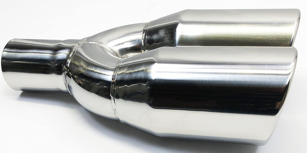 Dual Round Stainless Steel Exhaust Tip Pack of 2 L99671