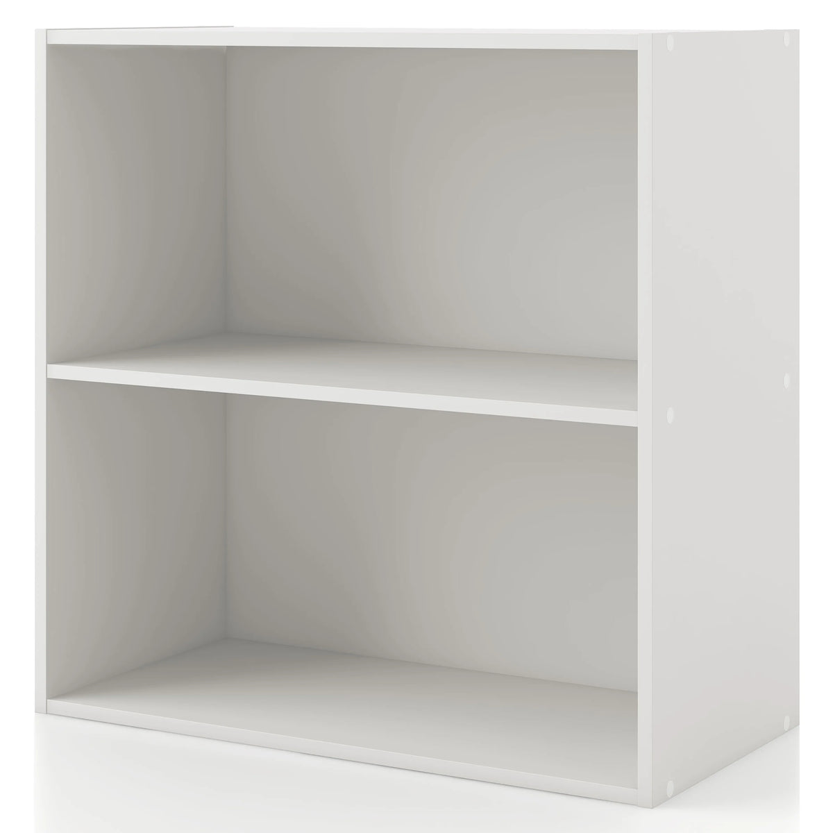 White 2-Tier Wood Bookcase P4462