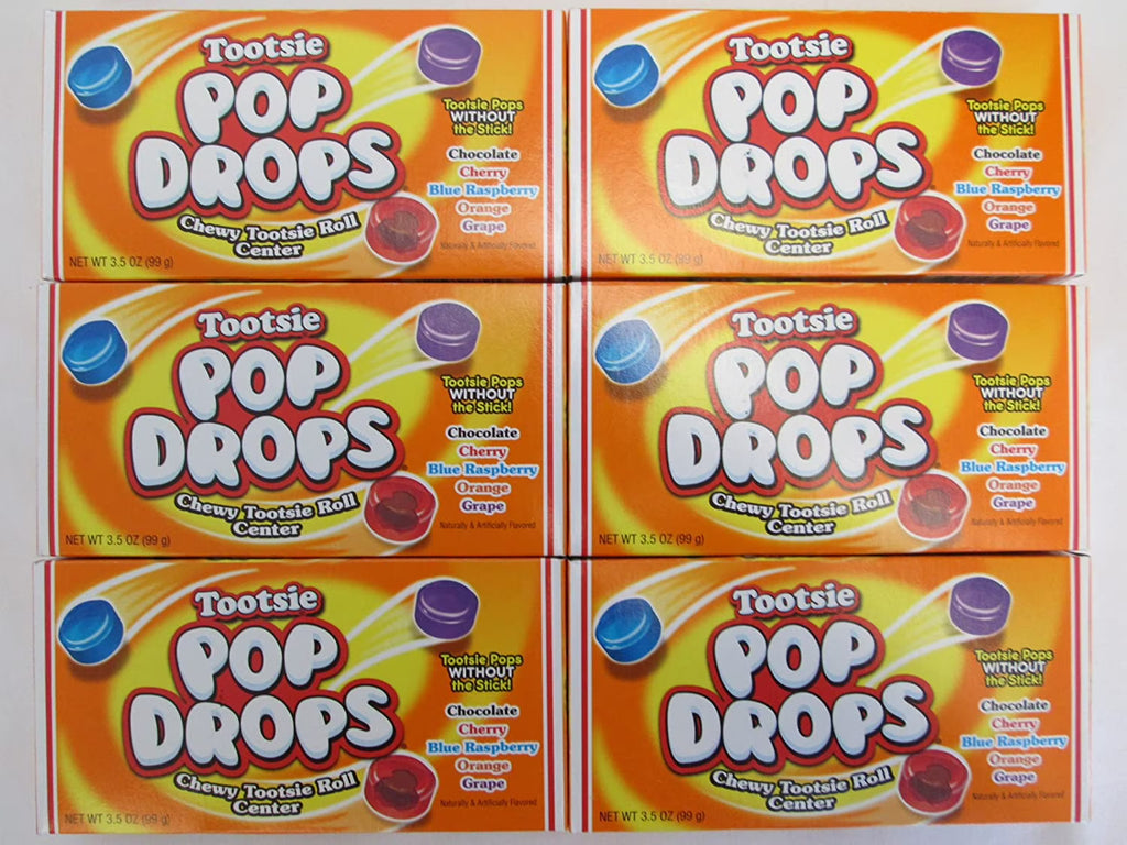 6 Pack of 3.5 Oz Boxes Tootsie Pop Drops V7093