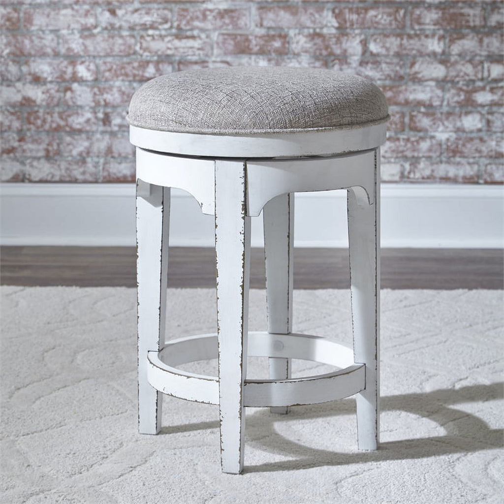Antique White Console Swivel Stool Set M935281