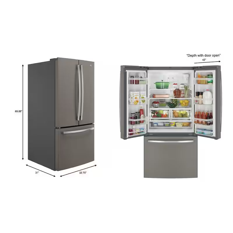 18.6 cu. ft. Counter Depth French Door Refrigerator E1466