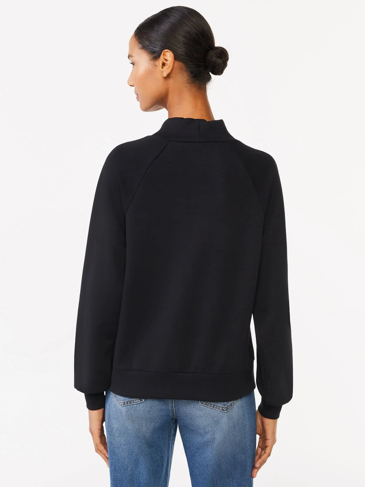 Women's Scuba Knit Funnel Neck Sweatshirt E334514
