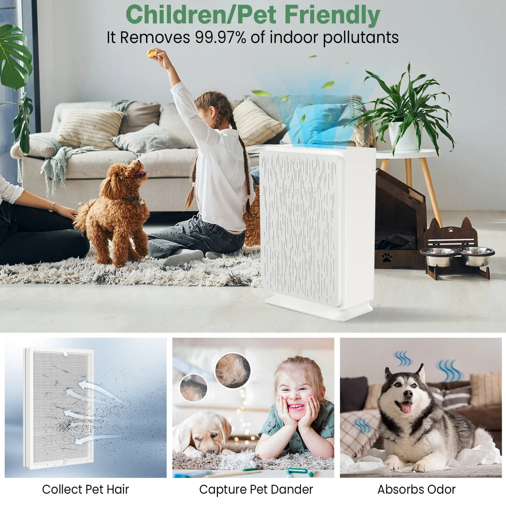 H13 True HEPA Air Purifier for Large Room N782