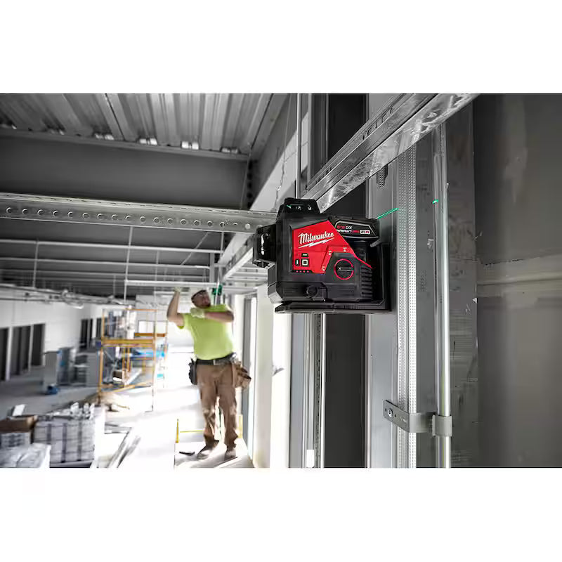 12-Volt Cordless Green 3-Plane Laser Level Kit E523802
