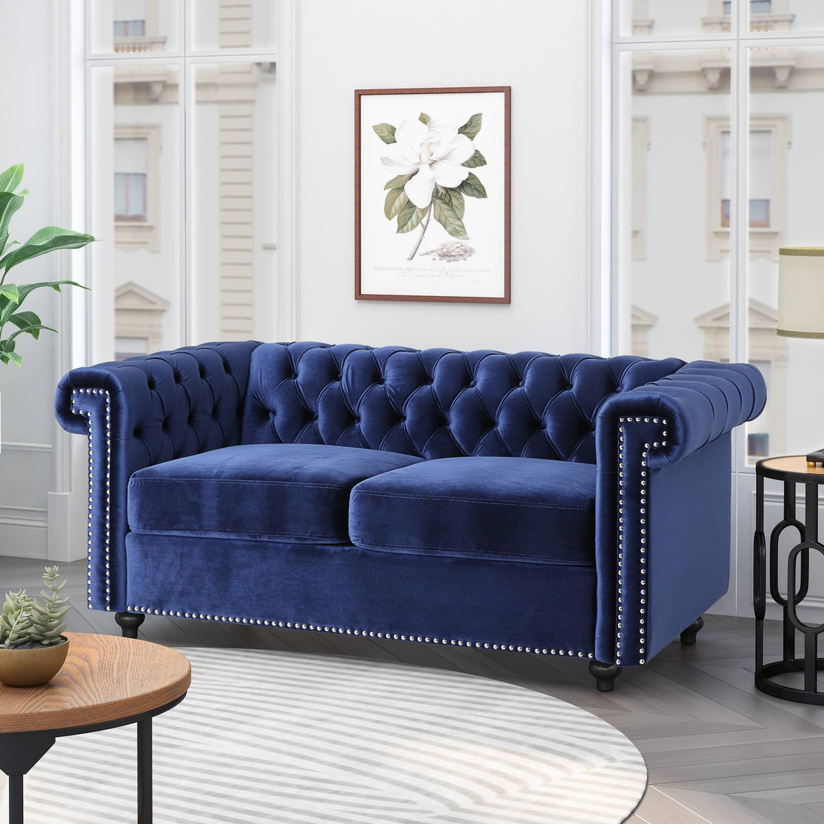 Midnight Blue Love Seats L8780