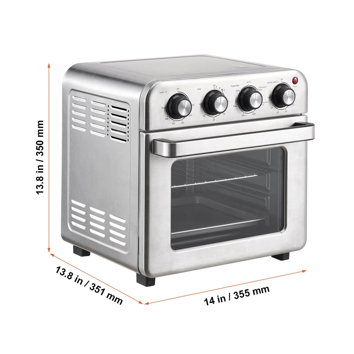 7-IN-1 Air Fryer Toaster Oven 18L Stainless Steel 1700W I943444